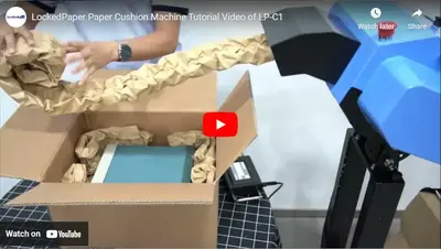 Máquina de cojín de papel LockedPaper, video tutorial de LP-C1