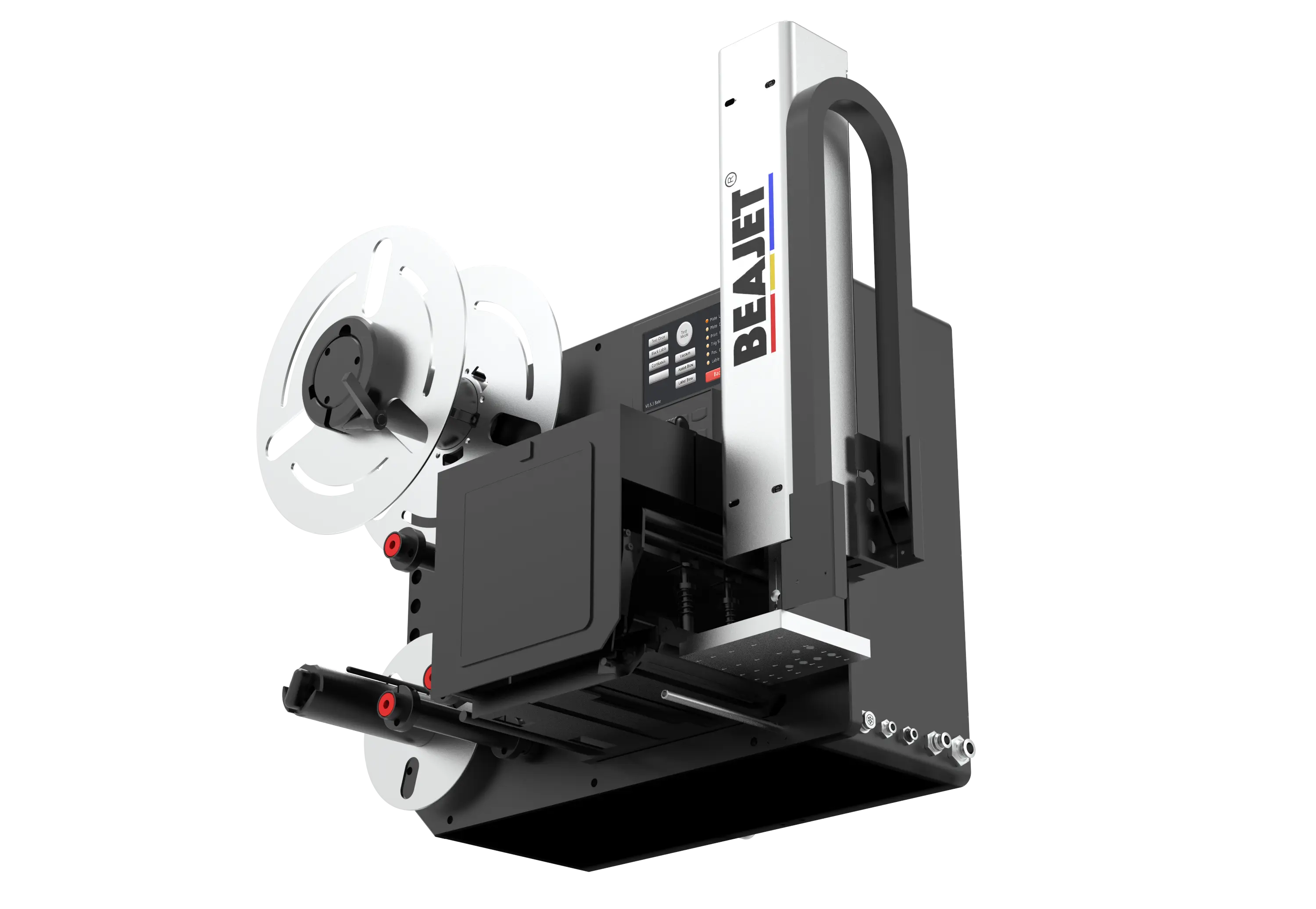 Sistema de etiquetado de impresión y aplicación de prensa en tiempo real P540