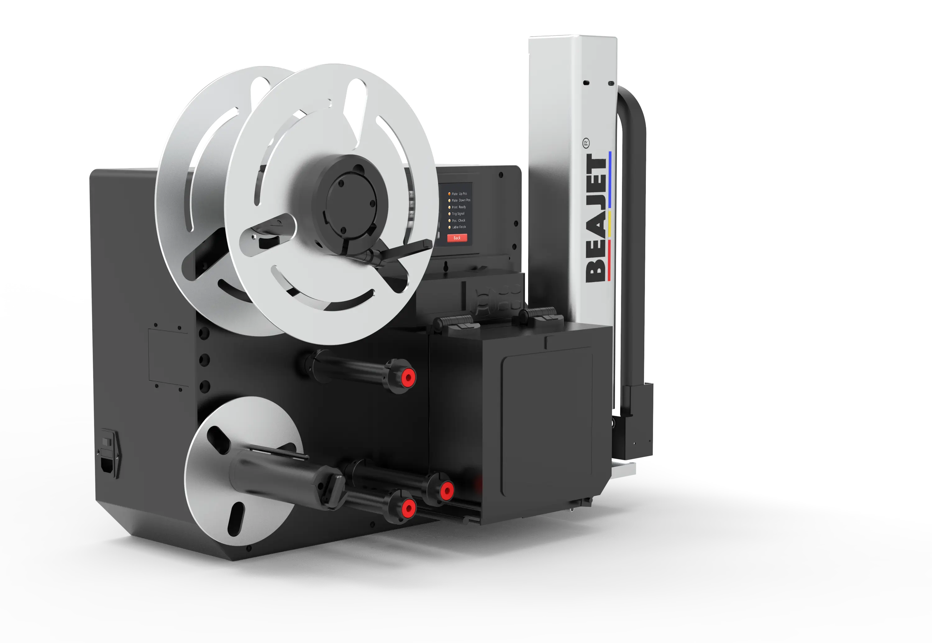 Sistema de etiquetado de impresión y aplicación de prensa en tiempo real P540